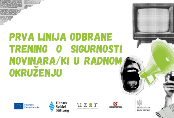 Poziv na trening o sigurnosti novinara/ki „Prva linija odbrane“